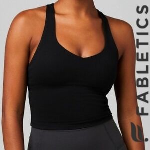 NWT Fabletics Anywhere Cropped Built-In Bra- BLACK